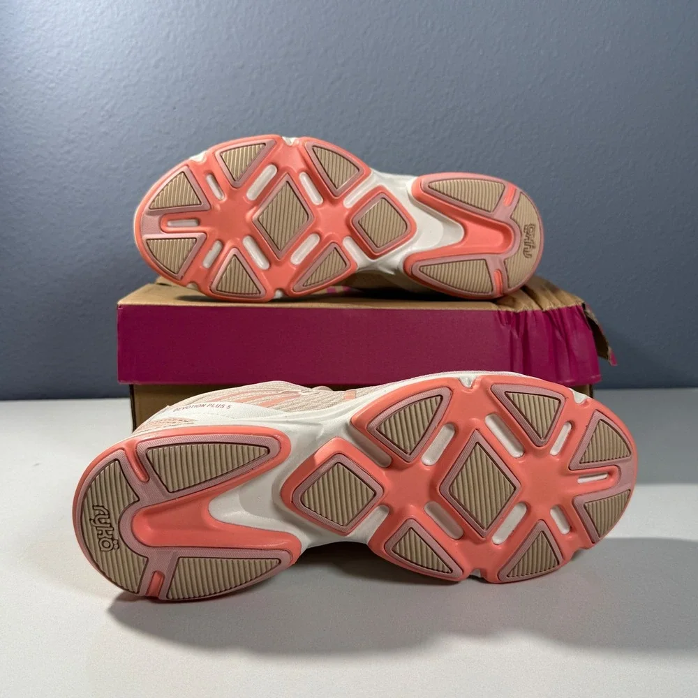Ryka‎ Devotion Plus 5 Womens 9W Walking Shoes Tapioca Beige Pink J3099M1250 NEW